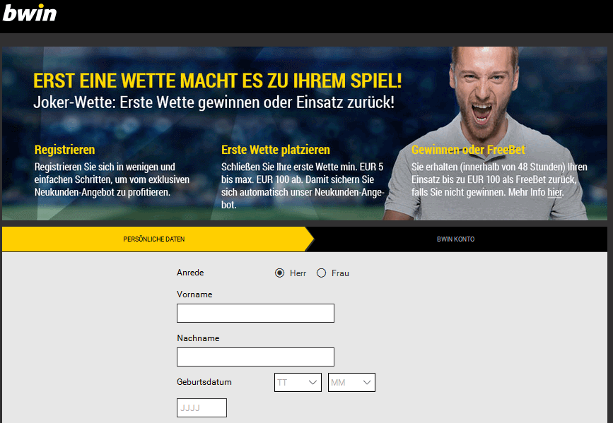 bwin Registrierung 